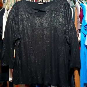 Chico's Shiny Dress Shirt Sz 2 us 12/14